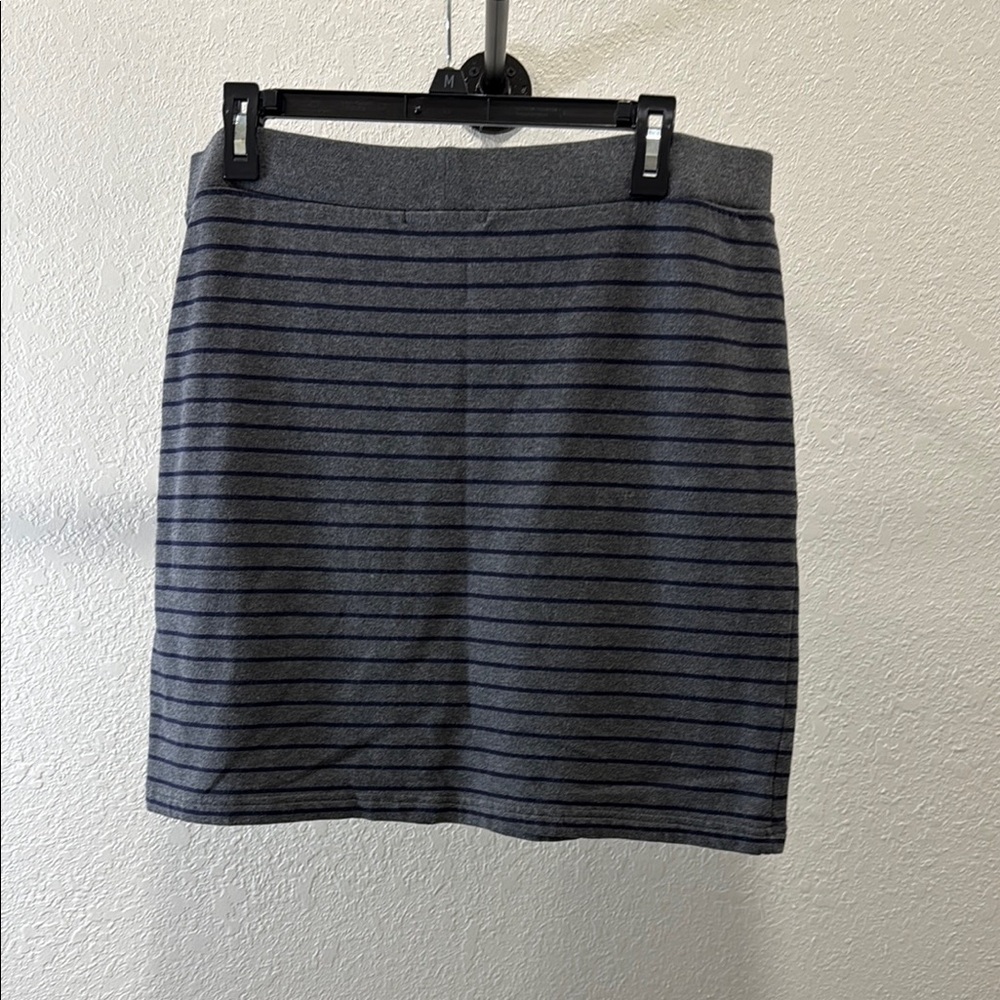 Gray Striped Women's Skirt